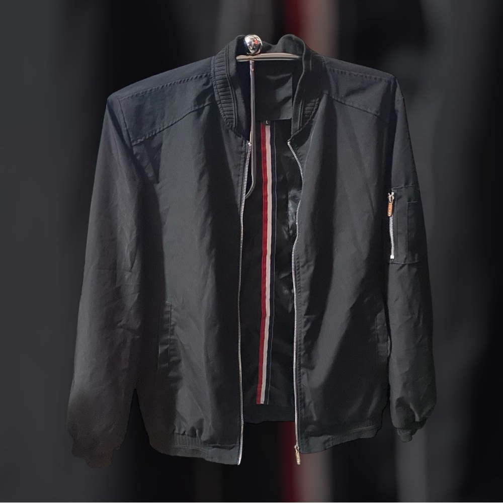 Men's Vogue Classic Black Bomber Jacket